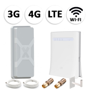 Комплект мобильного 3G/4G (LTE) интернета NET-MFN014 для дачи и офиса c антенной 27 dBi под любого оператора фри 3