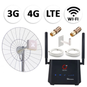 Комплект мобильного 3G/4G (LTE) интернета NET-AXV021 для дачи и офиса c антенной 21 dBi под любого оператора фри 3