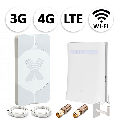 Комплект мобильного 3G/4G (LTE) интернета NET-MFA017 для дачи и офиса c антенной 27 dBi под любого оператора фри 4