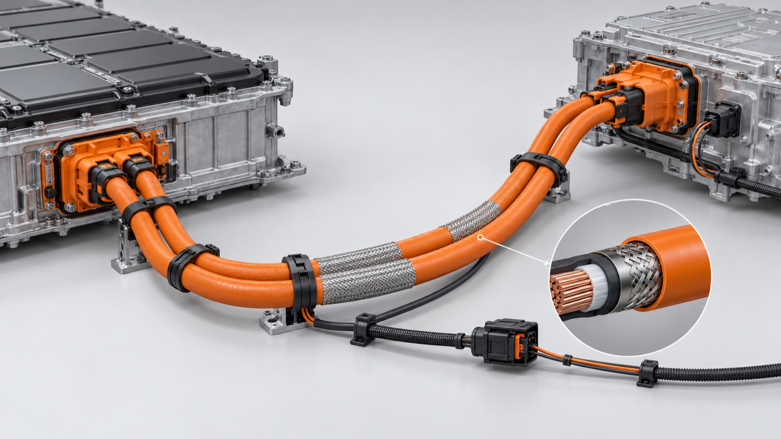 Высоковольтные кабели, interlock и контроль изоляции EV
