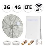 Комплект мобильного 3G/4G (LTE) интернета NET-MFV024 для дачи и офиса c антенной 27 dBi под любого оператора фри 3