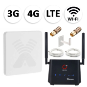 Комплект мобильного 3G/4G (LTE) интернета NET-AXZ020 для дачи и офиса c антенной 20 dBi под любого оператора фри 3