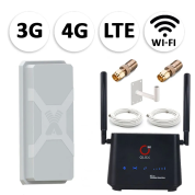 Комплект мобильного 3G/4G (LTE) интернета NET-AXN014 для дачи и офиса c антенной 14 dBi под любого оператора фри 3