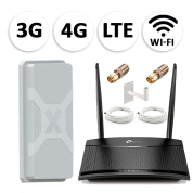 Комплект мобильного 3G/4G (LTE) интернета NET-MRN014 для дачи и офиса c антенной 14 dBi под любого оператора фри 3