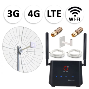 Комплект мобильного 3G/4G (LTE) интернета NET-AXV027 для дачи и офиса c антенной 27 dBi под любого оператора фри 3