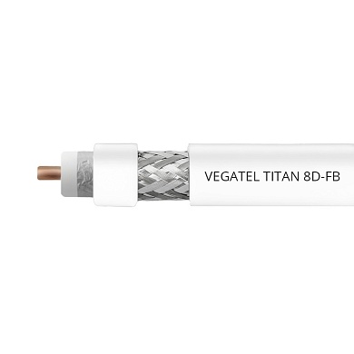 Кабель VEGATEL 8D-FB (Titan, белый) фри 4