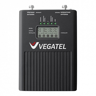 Репитер VEGATEL VT3-900E/3G (LED) для сотовой связи и мобильного интернета фри 4