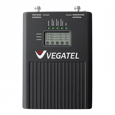 Репитер VEGATEL VT3-1800/2100/2600 (LED) для усиления сотовой связи и мобильного интернета фри 4